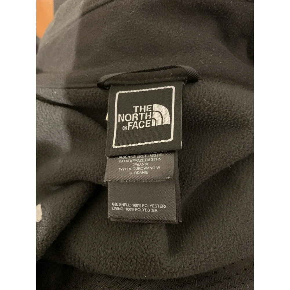 the north face large mens fleece sleeveless jacket black full zip guc